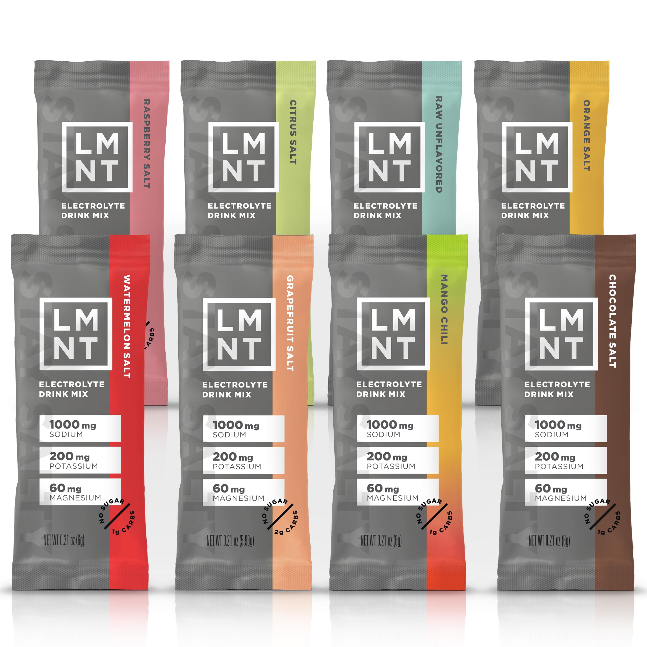 LMNT Electrolyte Powder Sample Pack – 8 Stick Packs