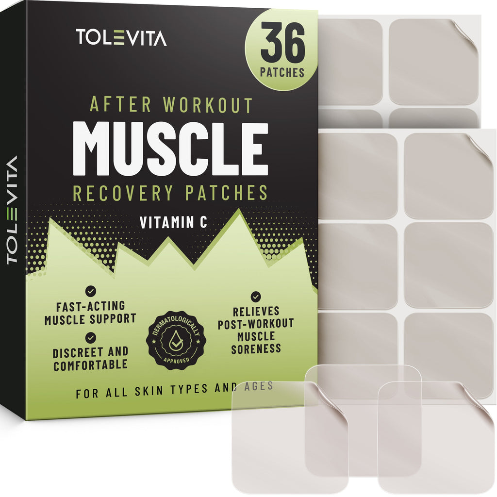 Post-Workout Muscle Recovery Patches with Vitamin C – 36 Patches