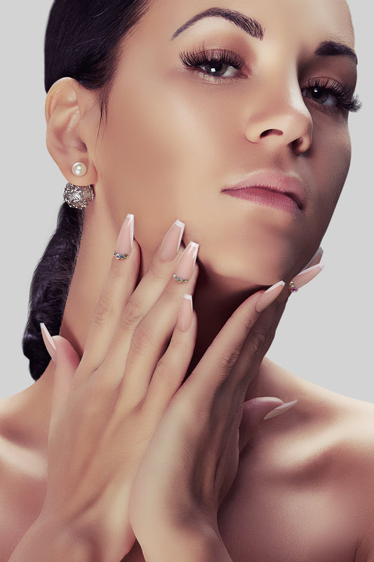 Beige Twinkle Press-On Nails